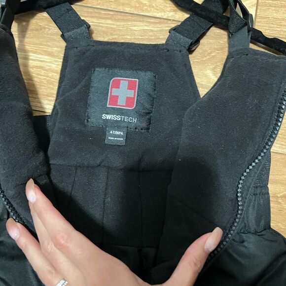 Swiss Tech Snow Suit Toddler 4T Black Ski Bibs Pants Overalls Insulated Outdoor - Picture 3 of 5